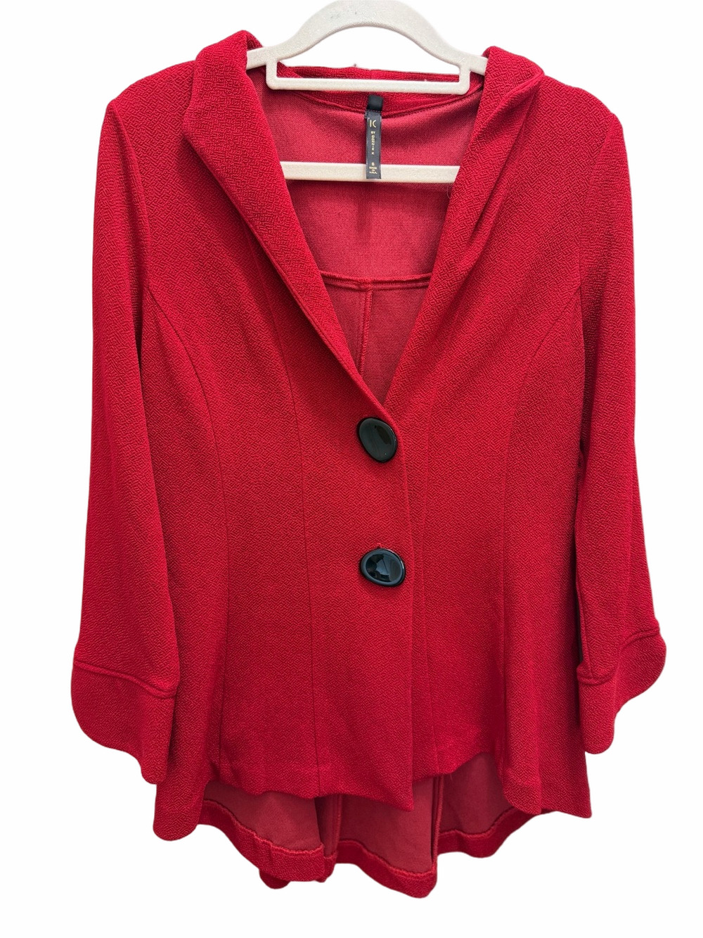 IC by Connie K Red Button Cardigan Jacket Size Small